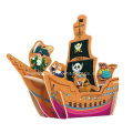 Brinquedo de madeira para brinquedos DIY Casas-navio pirata